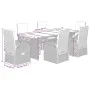 Set comedor jardín 7 pzas y cojines ratán sintético gris by , Garden sets - Ref: Foro24-3277599, Price: 1,00 €, Discount: %