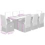 Set comedor jardín 9 pzas y cojines ratán sintético gris by , Garden sets - Ref: Foro24-3277600, Price: 1,00 €, Discount: %
