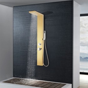 Sistema de panel de ducha acero inoxidable 201 dorado