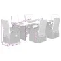 Set comedor jardín 7 pzas y cojines ratán sintético gris by , Garden sets - Ref: Foro24-3277621, Price: 1,00 €, Discount: %