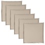 Gartensitzkissen, quadratisch, 6 Stück, Taupe, 45x45x2 cm. von , Kissen für Stühle und Sofas - Ref: Foro24-847730, Preis: 37,...