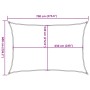 Toldo de vela rectangular HDPE gris claro 160 g/m² 6x7 m by , Umbrellas - Ref: Foro24-4001996, Price: 76,27 €, Discount: %