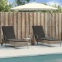 Liegestühle mit Kissen, 2 Stück, aus grauem synthetischem Rattan. von , Liegen - Ref: Foro24-3261436, Preis: 334,89 €, Rabatt: %