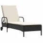 Tumbonas con cojines 2 unidades ratán sintético negro by , Loungers - Ref: Foro24-3261434, Price: 323,94 €, Discount: %