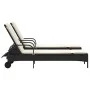Tumbonas con cojines 2 unidades ratán sintético negro by , Loungers - Ref: Foro24-3261434, Price: 323,94 €, Discount: %