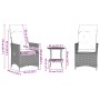 Gartenstühle und Tischchen mit Kissen, 3-teilig, graues PE-Rattan von , Gartensets - Ref: Foro24-365654, Preis: 214,23 €, Rab...