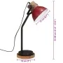 Abgenutzte rote Schreibtischlampe 25 W E27 18x18x60 cm von , Lampen - Ref: Foro24-371955, Preis: 41,15 €, Rabatt: %