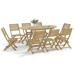Sillas de jardín plegables 8 uds madera acacia 48,5x61,5x87 cm by , Garden chairs - Ref: Foro24-3214229, Price: 383,70 €, Dis...