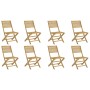 Sillas de jardín plegables 8 uds madera acacia 48,5x61,5x87 cm by , Garden chairs - Ref: Foro24-3214229, Price: 390,95 €, Dis...