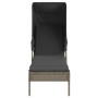Tumbonas con capota y mesa 2 uds ratán sintético gris de , Tumbonas - Ref: Foro24-3261571, Precio: 366,81 €, Descuento: %