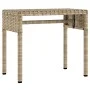 Tumbonas con capota y mesa 2 uds ratán sintético beige by , Loungers - Ref: Foro24-3261573, Price: 394,97 €, Discount: %