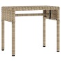 Tumbonas con capota y mesa 2 uds ratán sintético beige by , Loungers - Ref: Foro24-3261573, Price: 368,32 €, Discount: %