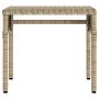 Tumbonas con capota y mesa 2 uds ratán sintético beige by , Loungers - Ref: Foro24-3261573, Price: 394,97 €, Discount: %