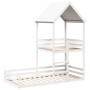 Bett mit massivem Dach aus weißer Kiefer 80x200 cm von , Betten und Lattenroste - Ref: Foro24-3282394, Preis: 295,30 €, Rabat...