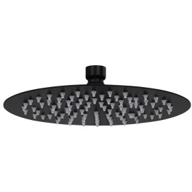 Regenduschkopf Regeneffekt rund Edelstahl schwarz 20 cm von vidaXL, Duschköpfe - Ref: Foro24-147690, Preis: 16,79 €, Rabatt: %