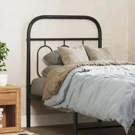 Schwarzes Metallkopfteil 75 cm von , Kopf- und Fußteile - Ref: Foro24-377143, Preis: 32,02 €, Rabatt: %