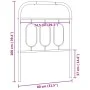 Schwarzes Metallkopfteil 75 cm von , Kopf- und Fußteile - Ref: Foro24-377143, Preis: 32,02 €, Rabatt: %
