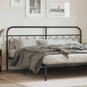 Schwarzes Metallkopfteil 200 cm von , Kopf- und Fußteile - Ref: Foro24-377155, Preis: 47,29 €, Rabatt: %