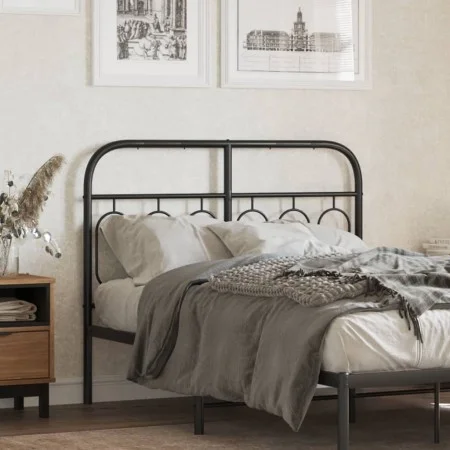 Cabecero de metal negro 120 cm de , Cabeceros y pies de cama - Ref: Foro24-377148, Precio: 42,05 €, Descuento: %