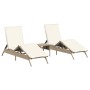 Tumbonas con mesita 2 unidades ratán sintético beige von , Liegen - Ref: Foro24-4002714, Preis: 313,33 €, Rabatt: %