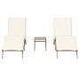 Tumbonas con mesita 2 unidades ratán sintético beige von , Liegen - Ref: Foro24-4002714, Preis: 313,33 €, Rabatt: %