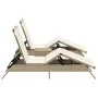Tumbonas con mesita 2 unidades ratán sintético beige by , Loungers - Ref: Foro24-4002714, Price: 319,04 €, Discount: %