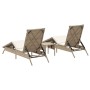 Tumbonas con mesita 2 unidades ratán sintético beige von , Liegen - Ref: Foro24-4002714, Preis: 313,33 €, Rabatt: %