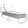 Sun lounger with synthetic rattan and grey cushion by , Loungers - Ref: Foro24-4002721, Price: 147,44 €, Discount: %