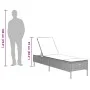Sun lounger with synthetic rattan and grey cushion by , Loungers - Ref: Foro24-4002721, Price: 147,44 €, Discount: %