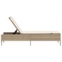 Tumbona con cojín ratán sintético beige de , Tumbonas - Ref: Foro24-4002723, Precio: 168,57 €