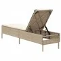 Tumbona con cojín ratán sintético beige de , Tumbonas - Ref: Foro24-4002723, Precio: 172,18 €, Descuento: %