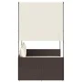 Tumbona doble con techo y cortinas ratán sintético marrón von , Liegen - Ref: Foro24-4002756, Preis: 229,68 €, Rabatt: %