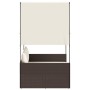Tumbona doble con techo y cortinas ratán sintético marrón by , Loungers - Ref: Foro24-4002756, Price: 233,72 €, Discount: %
