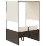 Tumbona doble con techo y cortinas ratán sintético marrón by , Loungers - Ref: Foro24-4002756, Price: 233,72 €, Discount: %