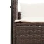 Tumbona doble con techo y cortinas ratán sintético marrón von , Liegen - Ref: Foro24-4002756, Preis: 229,68 €, Rabatt: %