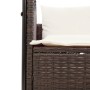 Tumbona doble con techo y cortinas ratán sintético marrón by , Loungers - Ref: Foro24-4002756, Price: 233,72 €, Discount: %