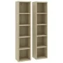 CD-Regal 2 Einheiten aus eichenfarbenem Sperrholz 21x16x93,5 cm von vidaXL, CD- und DVD-Speicher - Ref: Foro24-802699, Preis:...