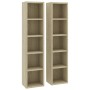 CD shelving 2 pcs oak-colored plywood 21x16x93.5 cm by vidaXL, CD and DVD storage - Ref: Foro24-802699, Price: 49,25 €, Disco...