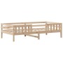 Solid pine wood bed frame 75x190 cm by , Beds and slatted bases - Ref: Foro24-846982, Price: 96,64 €, Discount: %