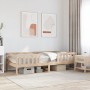 Solid pine wood bed frame 75x190 cm by , Beds and slatted bases - Ref: Foro24-846982, Price: 96,64 €, Discount: %