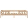 Solid pine wood bed frame 75x190 cm by , Beds and slatted bases - Ref: Foro24-846982, Price: 96,64 €, Discount: %