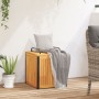 Baúl de cojines jardín madera maciza acacia acero 45x45x45/53cm by , Outdoor storage boxes - Ref: Foro24-367607, Price: 97,74...
