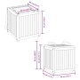 Baúl de cojines jardín madera maciza acacia acero 45x45x45/53cm by , Outdoor storage boxes - Ref: Foro24-367607, Price: 97,74...