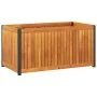 Jardinera de madera maciza de acacia y acero 85x45x44 cm de , Maceteros y jardineras - Ref: Foro24-367611, Precio: 112,71 €, ...