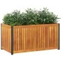 Jardinera de madera maciza de acacia y acero 85x45x44 cm de , Maceteros y jardineras - Ref: Foro24-367611, Precio: 112,71 €, ...
