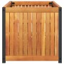 Jardinera de madera maciza de acacia y acero 85x45x44 cm de , Maceteros y jardineras - Ref: Foro24-367611, Precio: 115,13 €, ...
