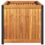 Jardinera de madera maciza de acacia y acero 85x45x44 cm de , Maceteros y jardineras - Ref: Foro24-367611, Precio: 112,71 €, ...