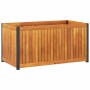 Massive Blumenkasten aus Akazienholz und Stahl, 85x45x44 cm. von , Töpfe und Pflanzgefäße - Ref: Foro24-367611, Preis: 115,24...