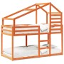 Bett mit massivem Kiefernholzdach in Braun 90x200 cm von , Betten und Lattenroste - Ref: Foro24-3281963, Preis: 237,27 €, Rab...