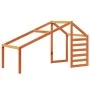 Bed with solid pine wood roof in brown, 90x200 cm. by , Beds and slatted bases - Ref: Foro24-3281963, Price: 248,32 €, Discou...